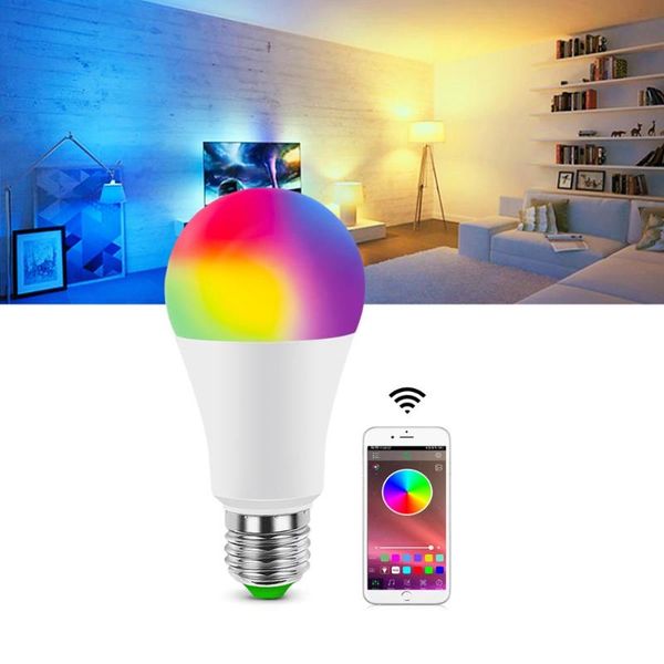 

other lighting bulbs & tubes smart light bulb e27 led dimmable bluetooth 4.0 app neon dream color wireless magic music control ac85-265v