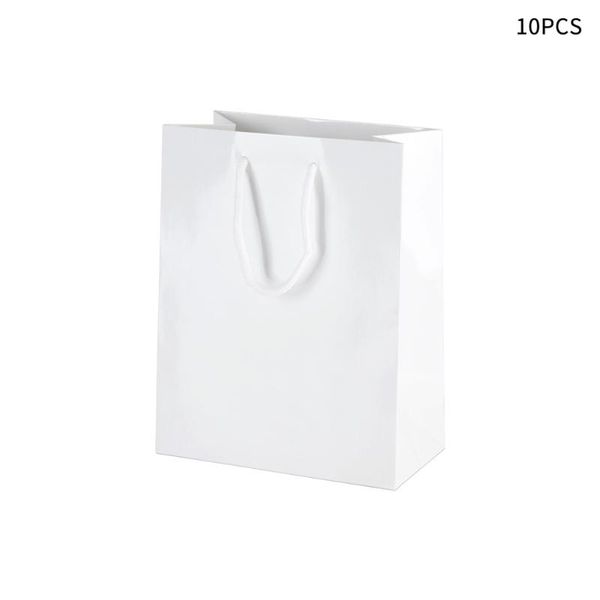 

pcs wrap cosmetics foldable handbag white cardboard gift bag packaging diy handmade with rope clothes wedding shopping