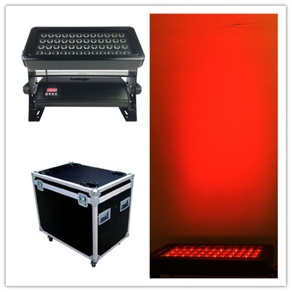 

1pcs 48*18w rgbwa+uv 6 in 1 outdoor led wall washer rgbwauv led waterproof city color outdoor stage wash beam light with case