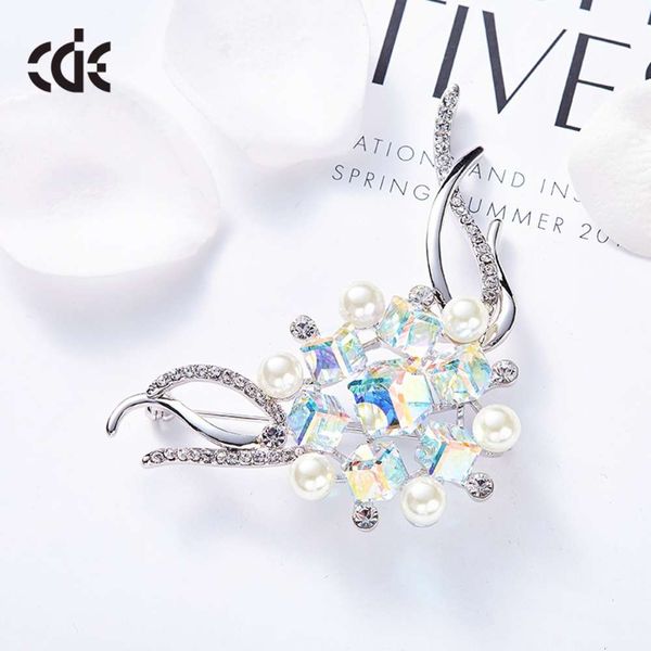 

sidale special sugar for women's fashion simple and versatile design crystal brooch, Gray