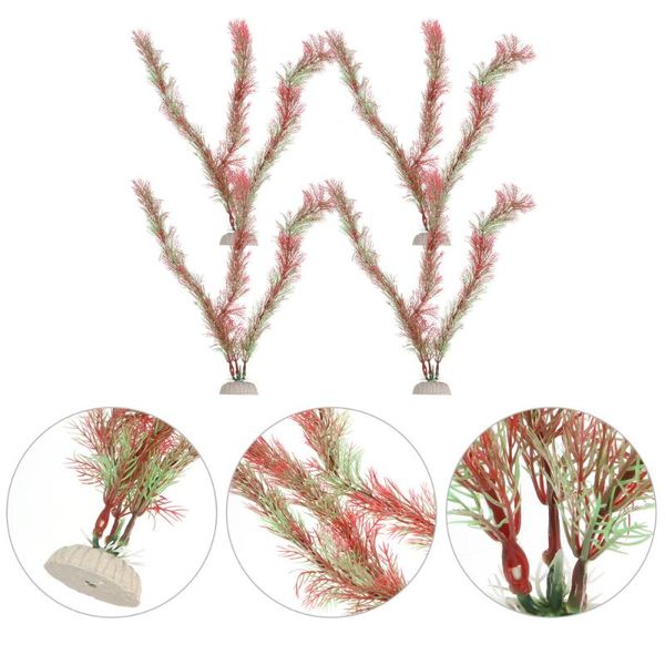 

4pcs aquatic plants aquarium simulation fish tank decor decorations