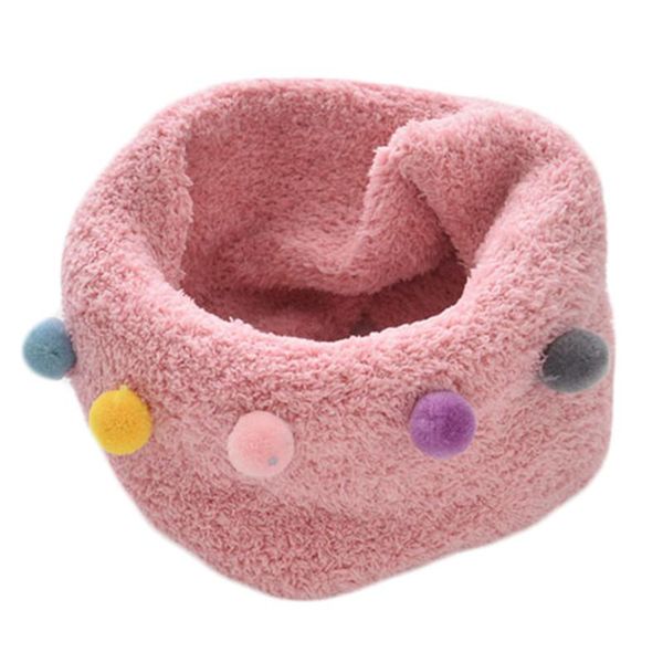 

scarves & wraps 2021 autumn winter children scarf double layer plush collars thick warm velvet windproof baby soft neck for girls boys, Red;brown