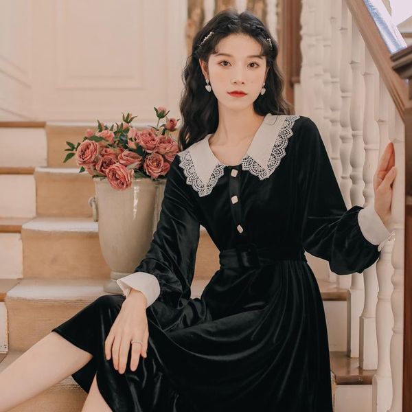 

vintage women dress dresses black ts2650 casual, Black;gray