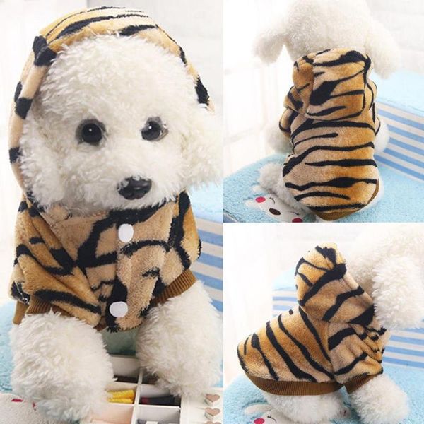 

dog apparel tinghao pet coat jacket puppy tiger stripes hoodie shirt winter clothing supplies sets