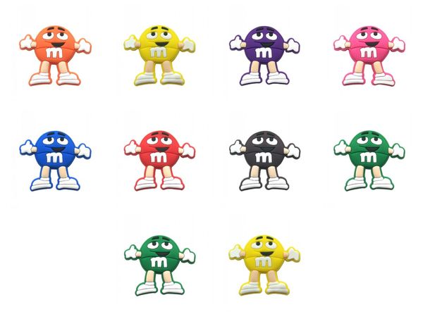 

moq=2lots color chocolate shoe charms wholesale jibitz for croc soft rubber pvc charm accessories promotional, White;pink