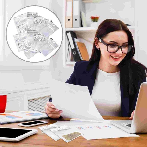 

storage bags 200pcs bag transparent waterproof sealing (silver)