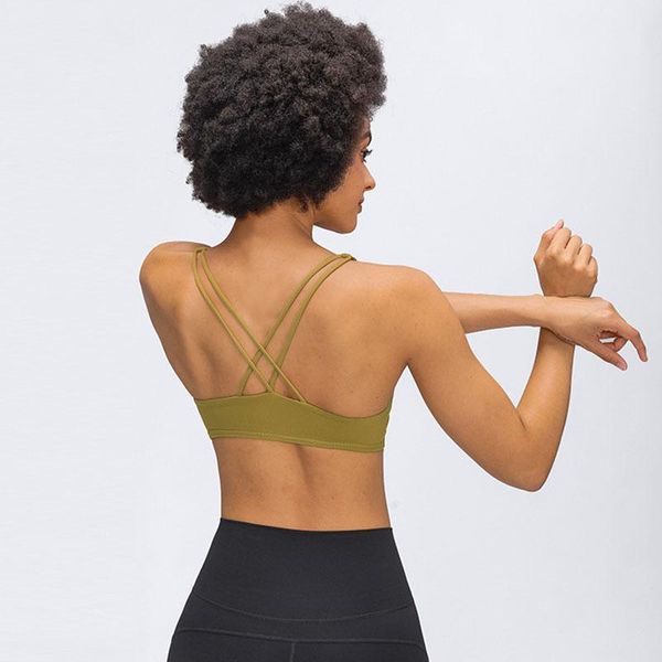 

yoga outfit women gym workout tank racerback sport bra breathable with built in