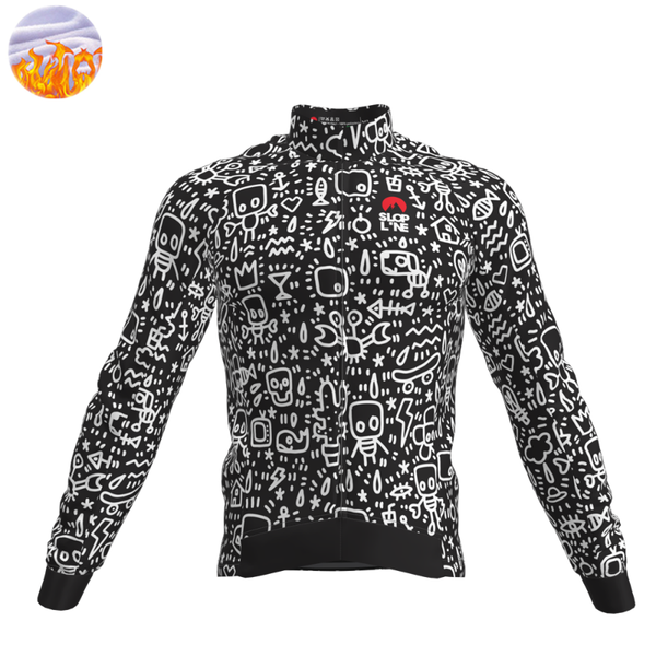 

racing jackets slopline 2021 s men's outdoor off-road riding mtb keep warm clothes winter thermal fleece long sleeve cycling jersey, Black;red