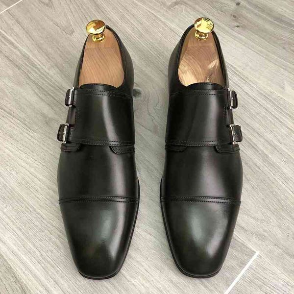 

red luxury designer bottom men dress shoes flats oxford walking shoe men's square toe footwear mortimer oxfords loafers with buckle wed, Black