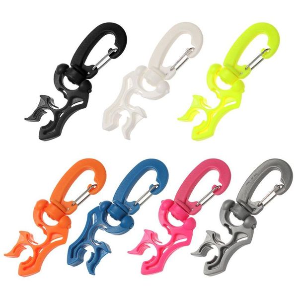

pool & accessories parts 7 colors diving hose holder clip respiratory regulator clamp scuba buckle double bcd