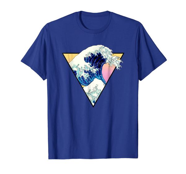 

aesthetic anime great wave t-shirt - retro anime tee, White;black