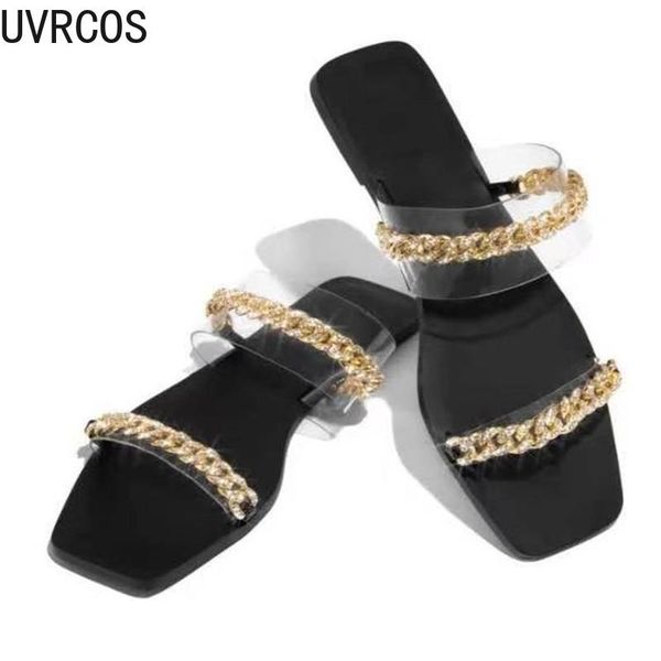 

casual women's slippers transparent upper zipper design trend all-match outer wear flat-bottomed fashion women's slippers 2021, Black