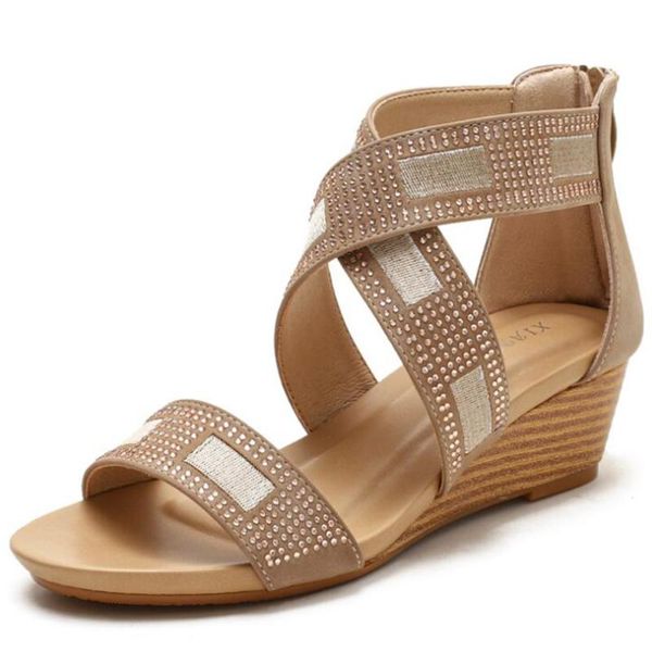 

rome wedges sandals women shoes summer flats casual ladies comfortable female beach qq176, Black