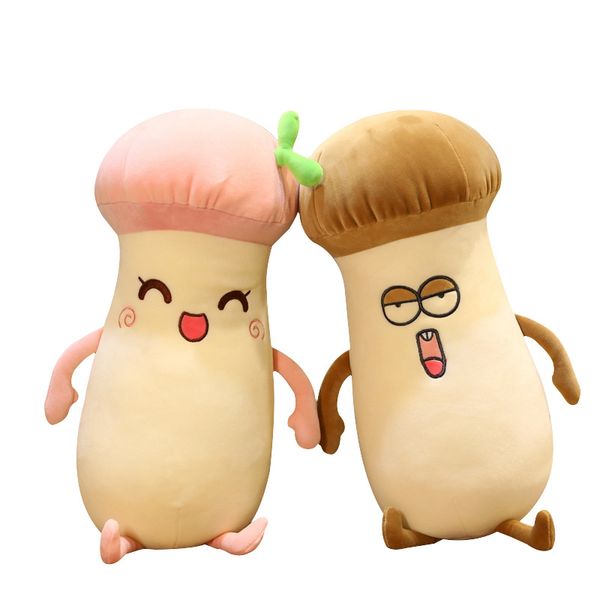

funny sand carving mushroom head apricot emerrendic pillow doll doll playing plush toy gift lazy bed