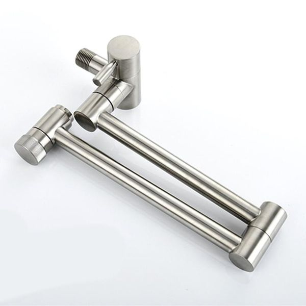 

copper wall-mounted folding faucet kitchen sink single cold collapsible universal rotating bathroom faucets
