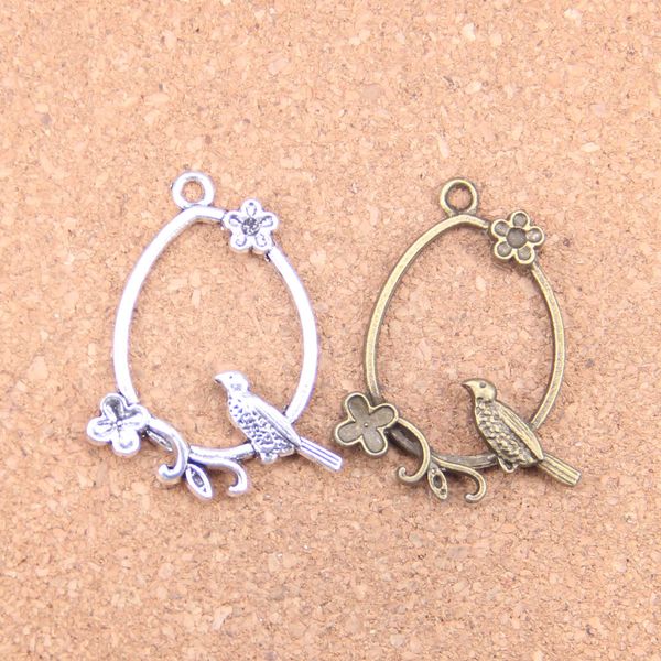 41pcs Antique Prata Bronze Banhado Birdcage Filial Encantos Pingente DIY Colar Pulseira Pulseira Bangle Acts 40 * 31mm