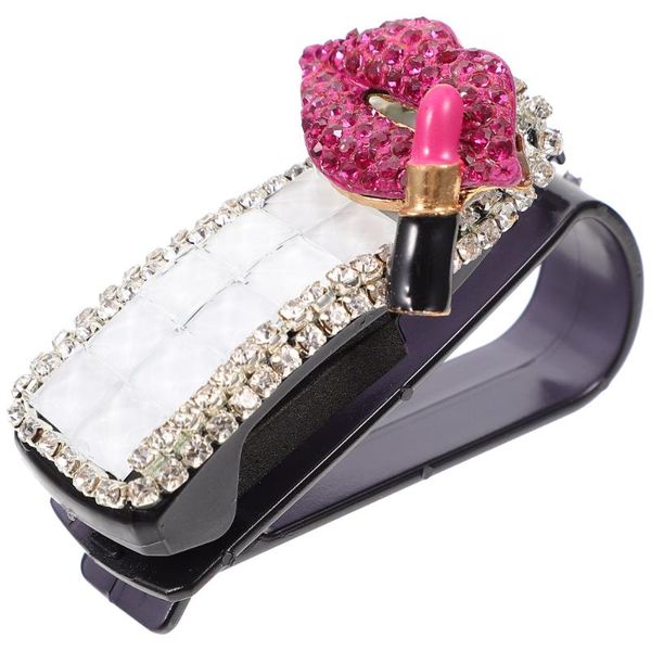 

other interior accessories 1pc car sun visor glasses holder useful rhinestone sunglasses mount clip