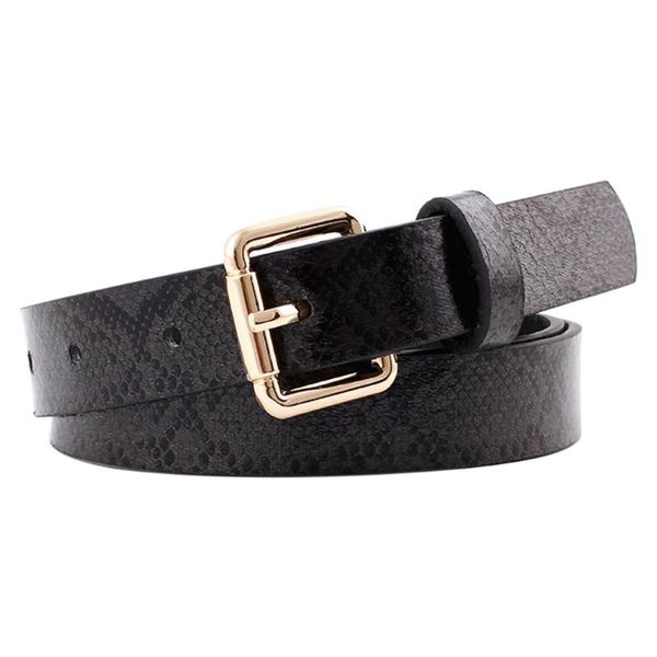 

belts luxury strap fashion adjustable party pu leather for girls waistband women belt snakeskin print gift shopping dress jeans, Black;brown