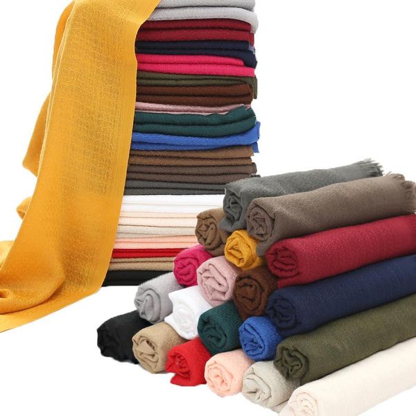 

scarves cotton hijab scarf women muslim long shawls and wraps head femme solid color winter bandana echarpe turban, Blue;gray