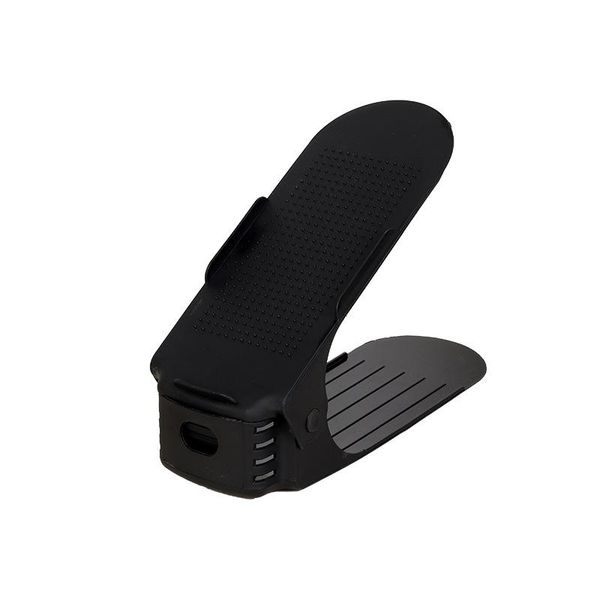 

innovative 50% space-saving storage rack holder shoe slots organizer double layer stack plastic single slot clothing & wardrobe