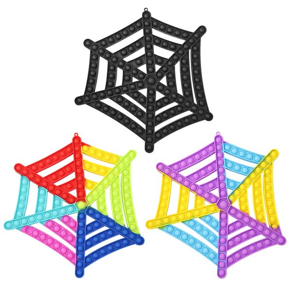 

dhl halloween silicone stress relief toy spider web finger press bubble game