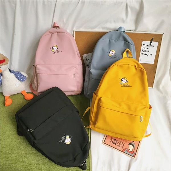 

backpack lenlei 2021 college style art canvas student schoolbag female korean casual large capacity