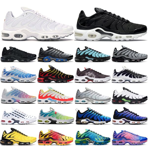 

tn plus men running shoes women chaussure triple black white true green wolf grey hyper blue worldwide mens trainers sport sneakers 36-46