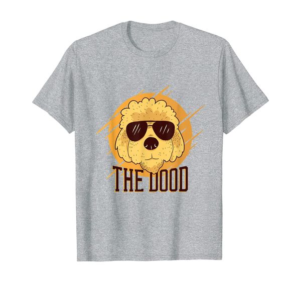 

the dood - funny goldendoodle dog shirt, White;black