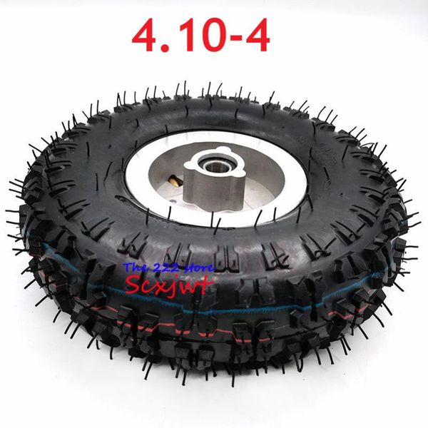 

motorcycle wheels & tires 4.10/3.50-4 inch tyre wheel 4.10-4 tire inner tube with rim for 47/49cc scootor mini quad dirt pit bike atv etc