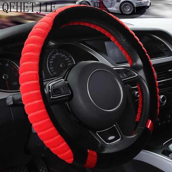 

steering wheel covers qfhetjie autumn and winter plush car cover non-slip wear-resistant durable interior stylish beautiful