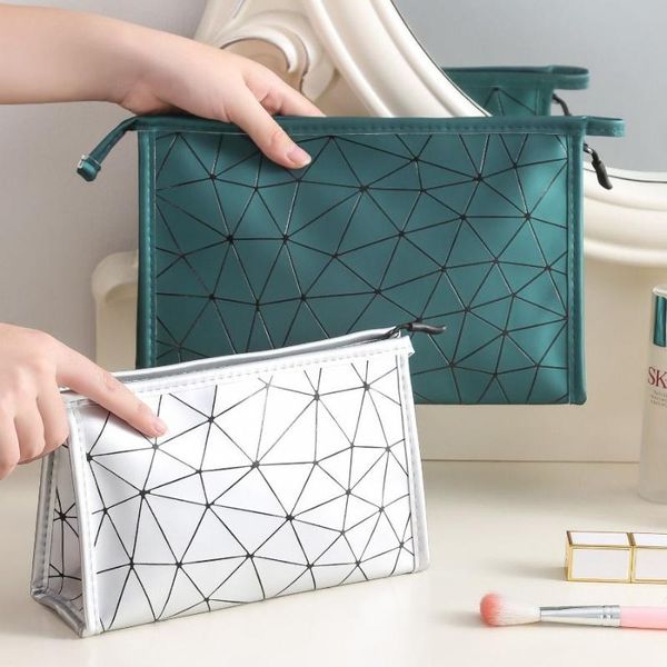

27x17.5cm big capacity waterproof portable make up cosmetic bag beauty case organizer zipper toiletry storage wash bags & cases