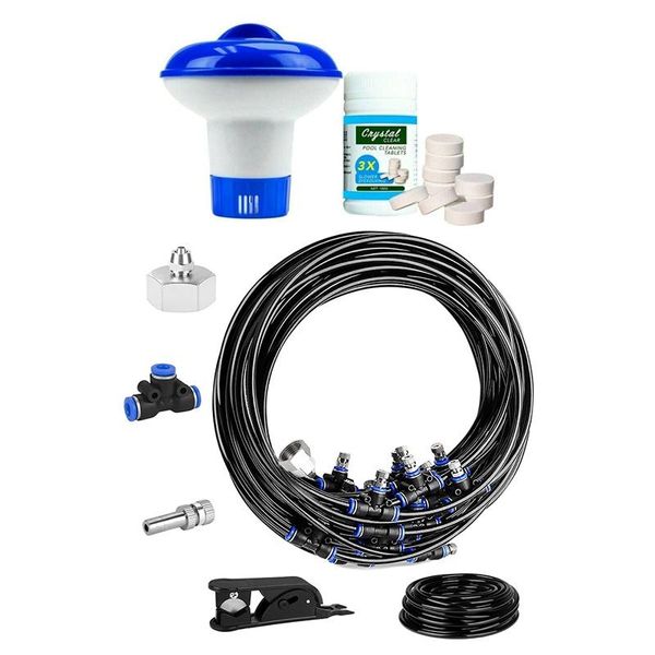 

watering equipments large capacity adjustable floating chlorine dispenser box with 20m outdoor cooling jet system