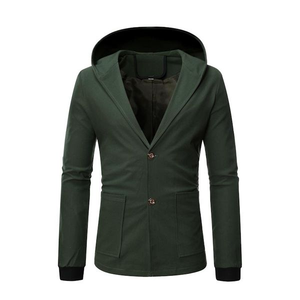 

style 2021 spring windbreaker men's coat solid color hooded jacket men plus size suits & blazers, White;black