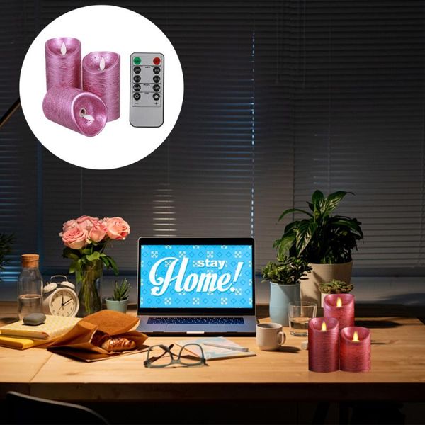 

candles 1 set smokeless candle lamps led decor with remote controller