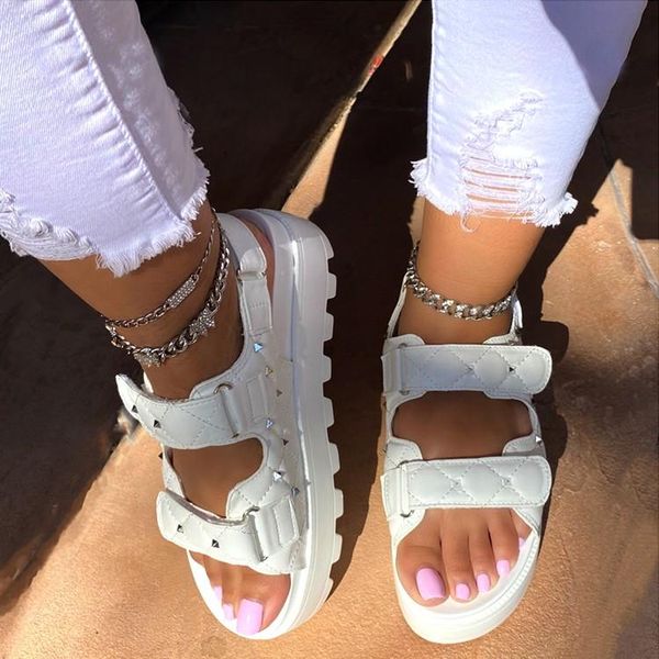 

sandals retro women's fashion flower print sewing shoes rhinestone design summer soft paltform sandalias de mujer, Black