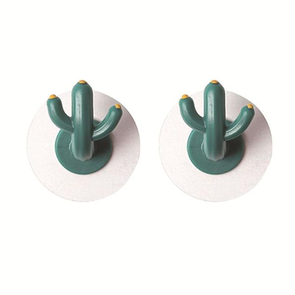 

hooks & rails bathroom wall-mount mutifuctional sticker adhesive cactus key hook clothes hanger
