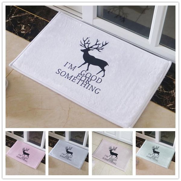 

bath mats durable entrance door deer rugs light thin flannel kitchen bedroom carpet