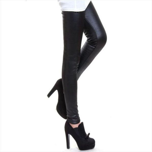 

winter warm trousers thickening women leggings leather boots skinny black pants for high quality