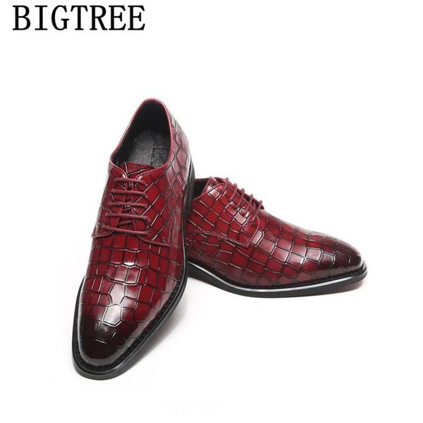 

dress shoes oxford for men italian brand mens formal genuine leather coiffeur crocodile classic luxury designer weddin, Black