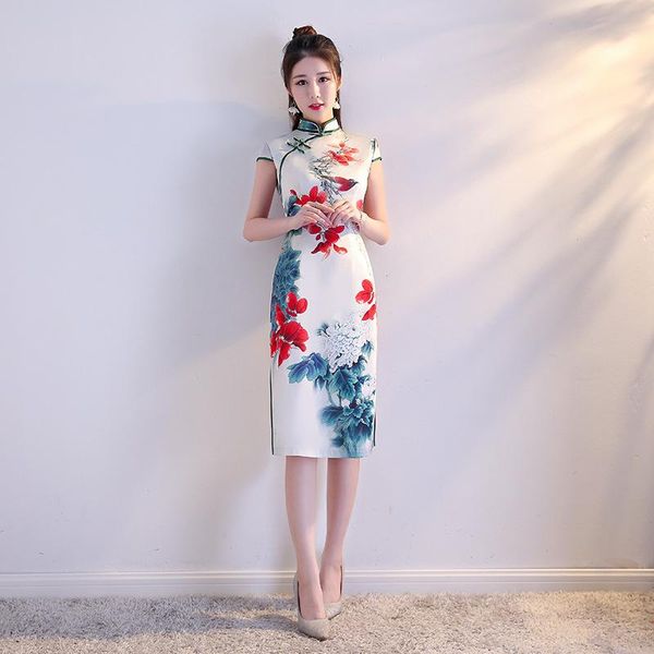 

shanghai story silk chinese traditional dress vintage silm women cheongsams handmade qipao party dresses for ethnic clothing, Red