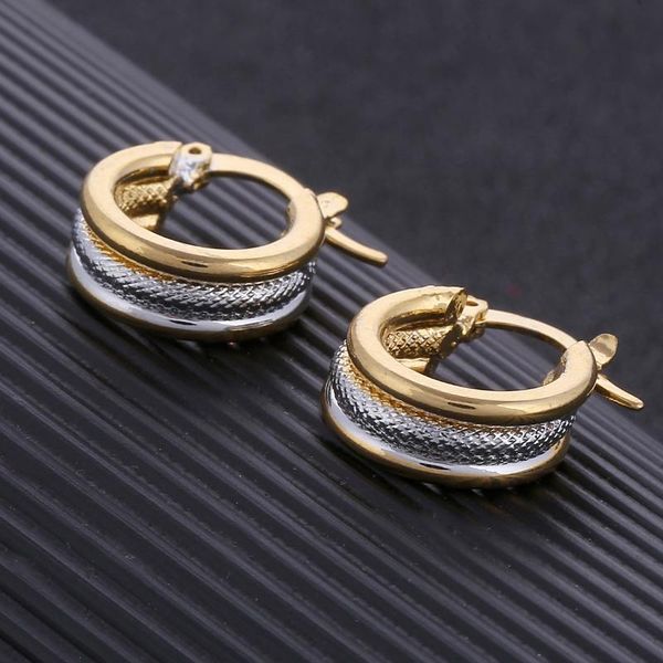 

unique mix color earrings copper fashion jewelry for women hoop & huggie, Golden;silver
