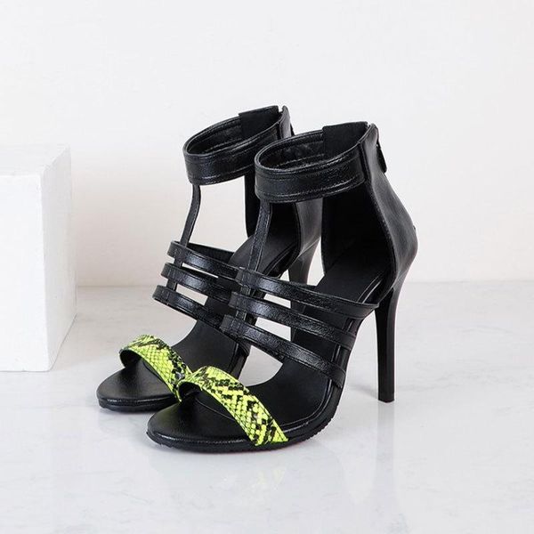 

sandals stiletto heels female shoe buckle strap girls high low beige fashion comfort basic casual fabric scandals rome solid pum, Black