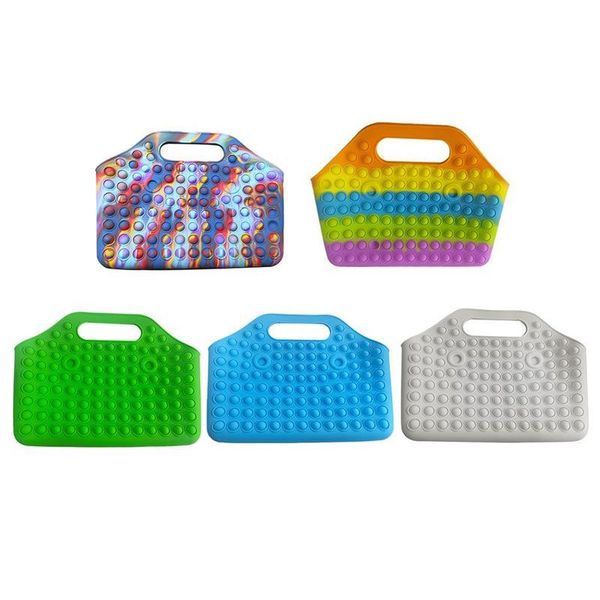 

storage bags organize shopping makeup bag women's cosmetic decompression bubble silicone fashionable handbags