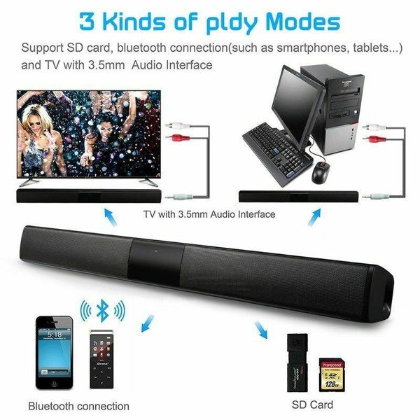

mini speakers wireless bluetooth sound bar speaker system tv home theater soundbar subwoofer 3d stereo surround 3e29