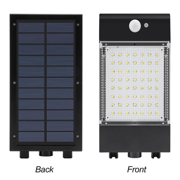 

solar wall lights outdoor waterproof security 70led powered motion sensor lamp with mounting pole for garden pathway lamps
