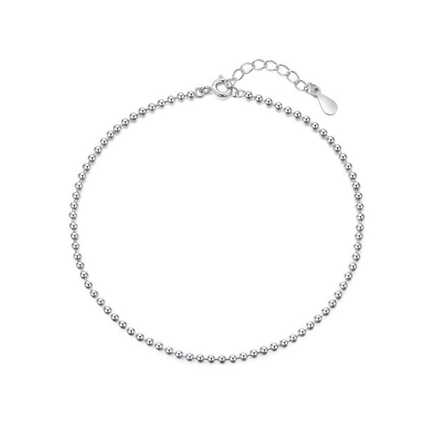 

anklets beautiful shining balls chain 925 sterling silver anklet, Red;blue