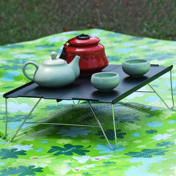 

outdoor portable aluminum alloy folding table ultra light camping garden bbq dining mini small coffee camp furniture