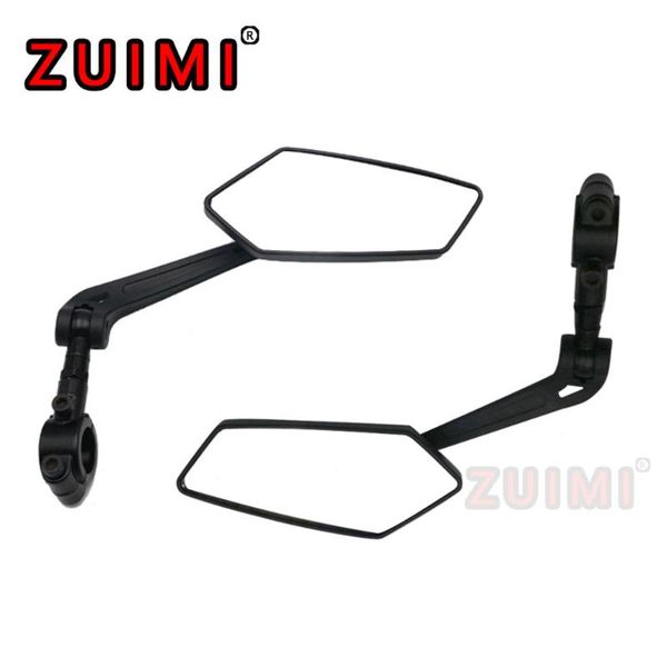 

motorcycle mirrors black electric handlebar rear view mirror bicycle wide-angle side convex adjustable flexible square