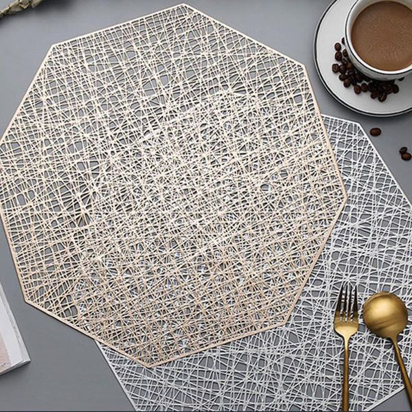 

mats & pads pvc hollow oil water resistant non-slip kitchen placemat insulation pad dish coffee cup table mat home el decor 51040