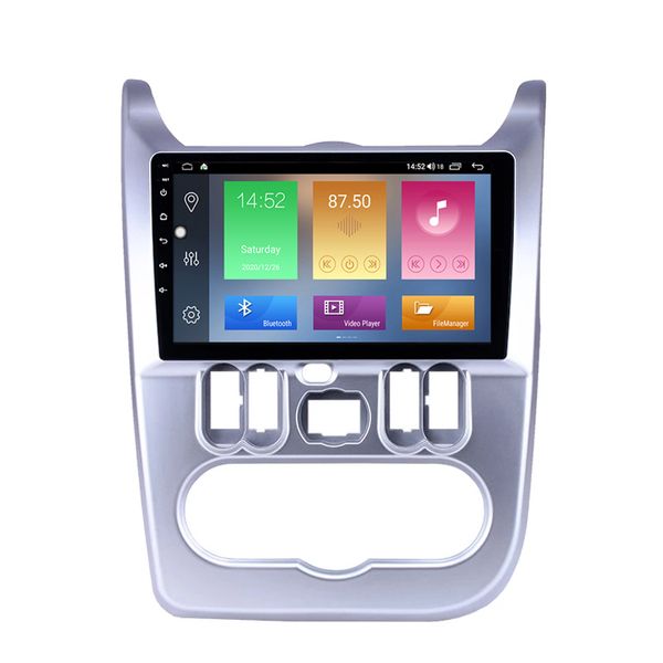 Auto-DVD-Player-Navigationssystem Carplay Touchscreen Android 9-Zoll-Stereoradio für Renault Duster/Logan 2009–2013, unterstützt Lenkradsteuerung